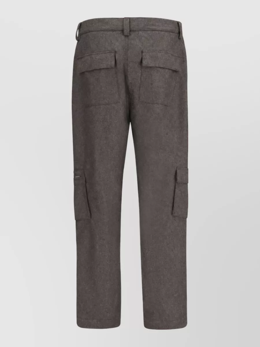 Brunello Cucinelli Wool Flannel Pleated Cargo Pants