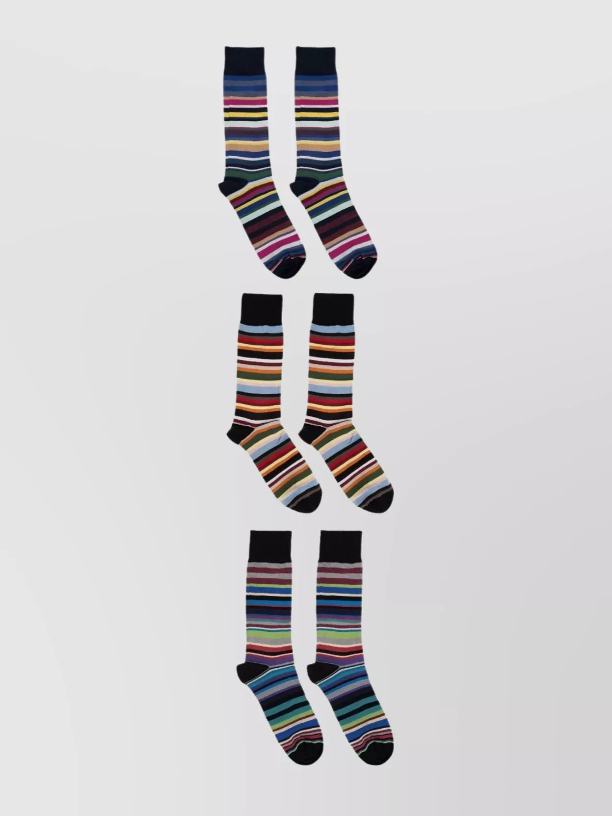 Paul Smith Striped 3Pack Ankle-Length Socks