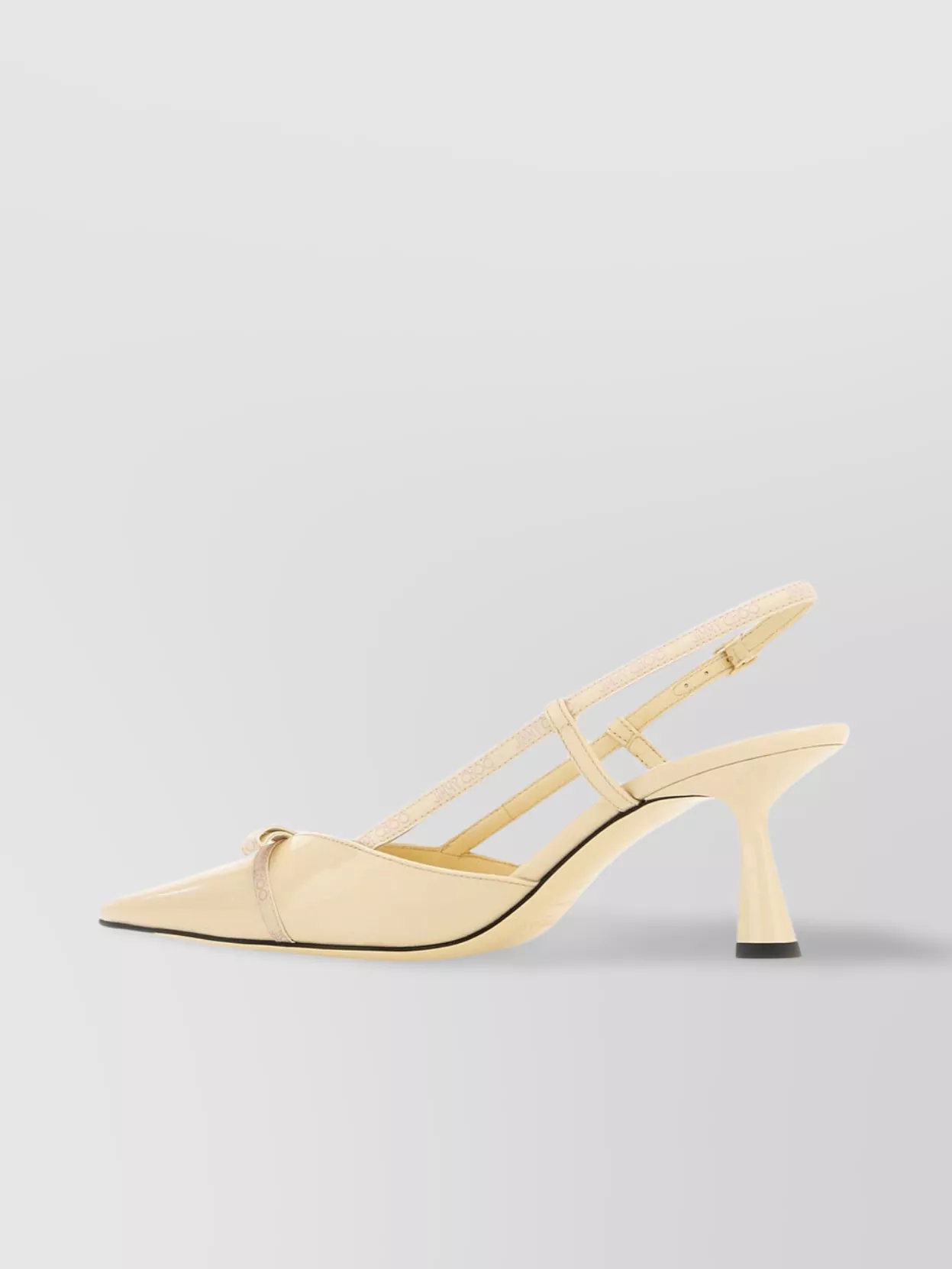 Jimmy Choo Leather Sling Back Pumps With Bow Detail