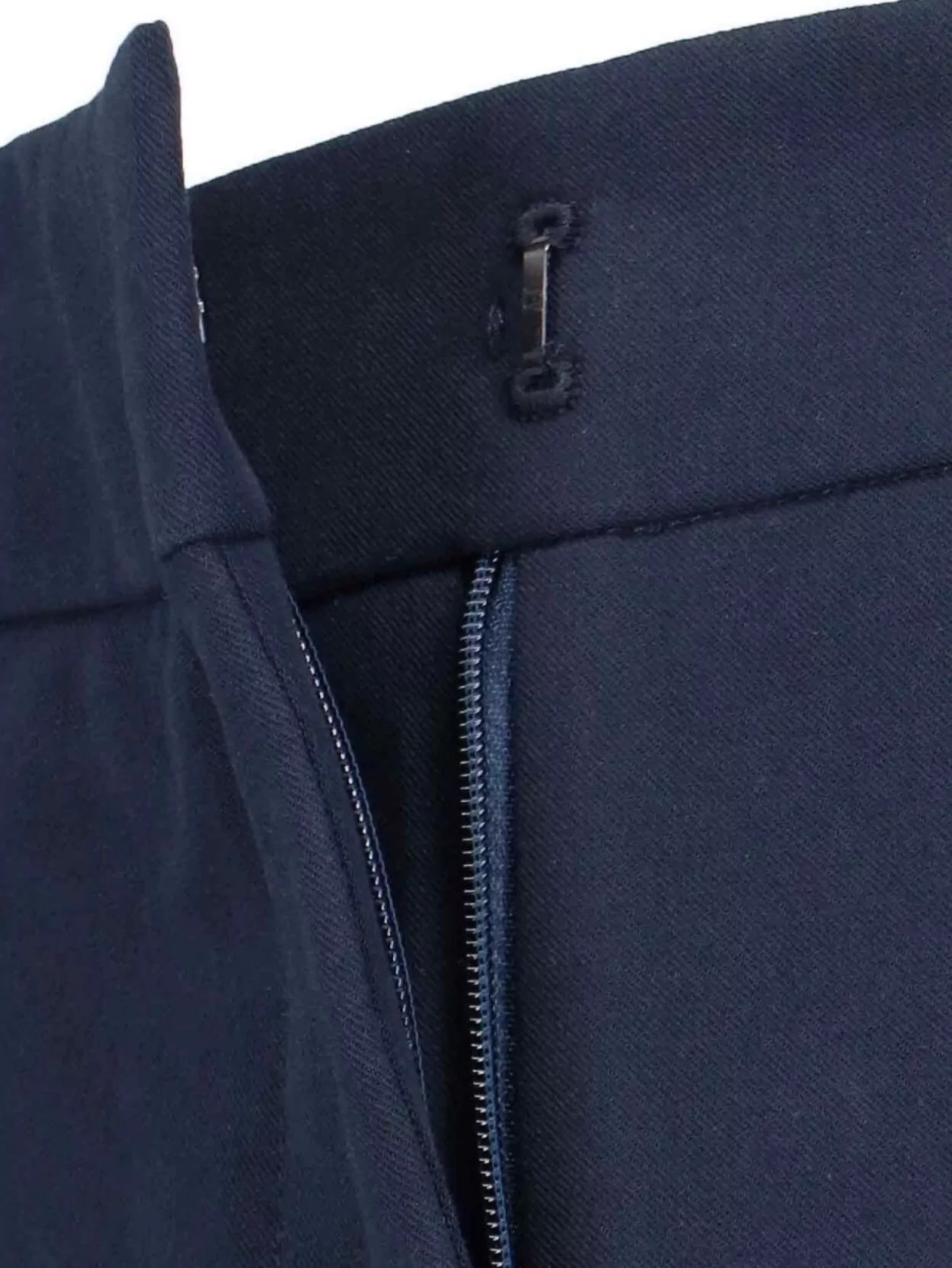 Shop Incotex Straight Trousers With Belt Loops And Button Detail In Blue