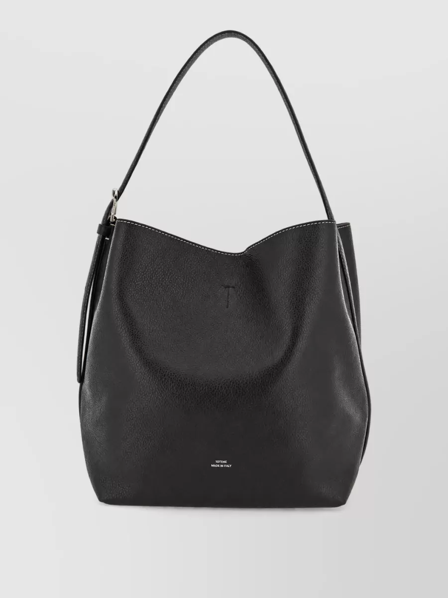Totême leather medium belted tote bag