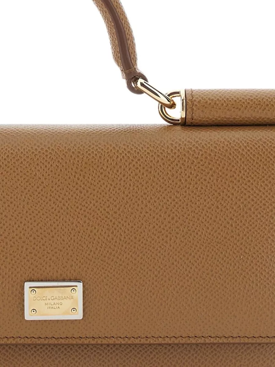 Dolce&Gabbana Sicily Mini Leather Shoulder Bag