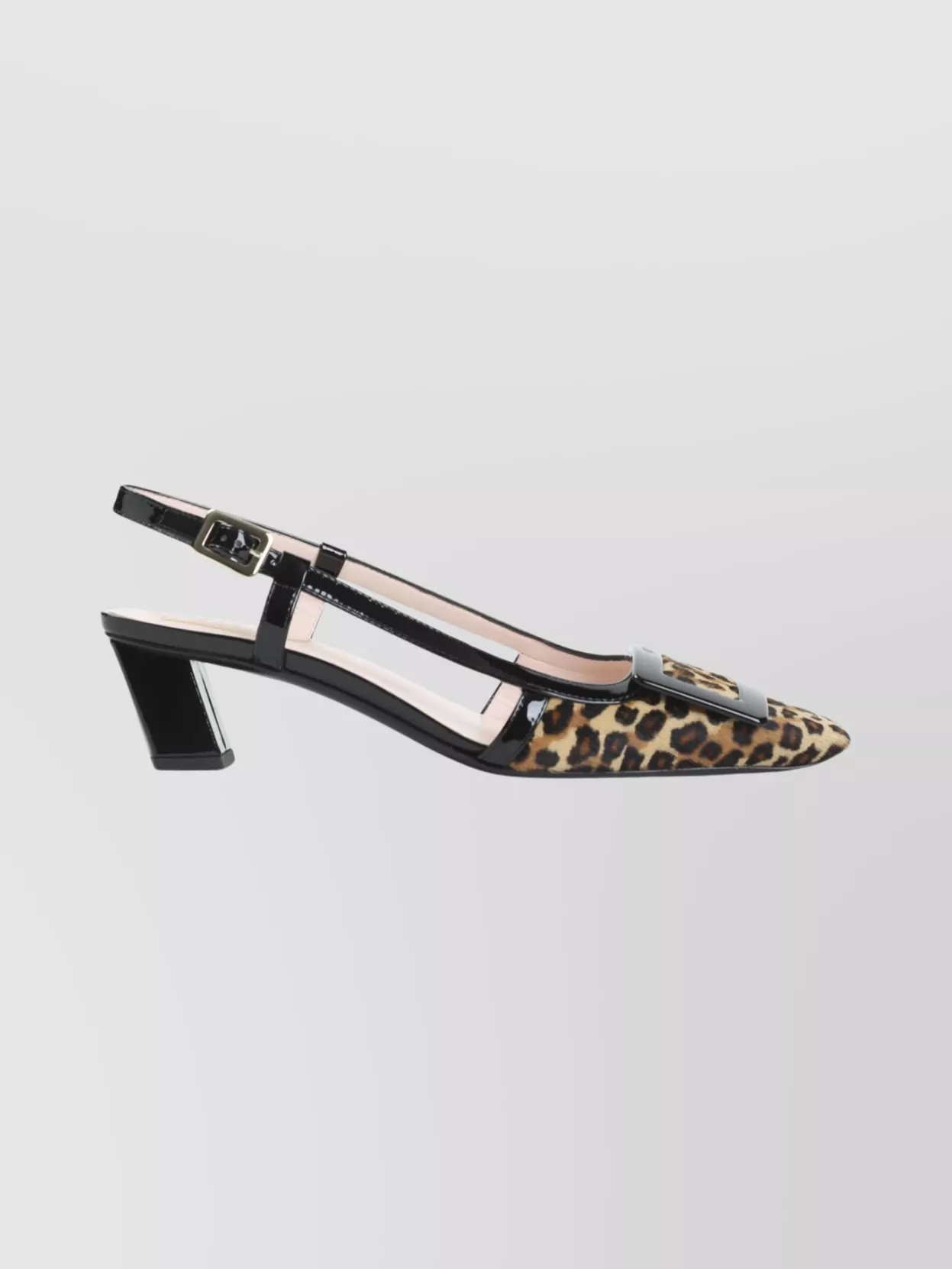 Roger Vivier Pony Print Slingback Sandals With Block Heel In Animal Print