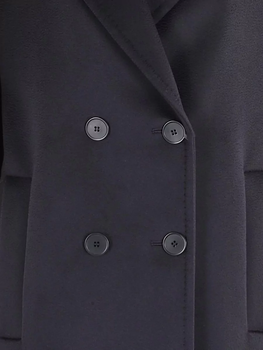 S Max Mara Wool Double-Breasted Fitted Jacket