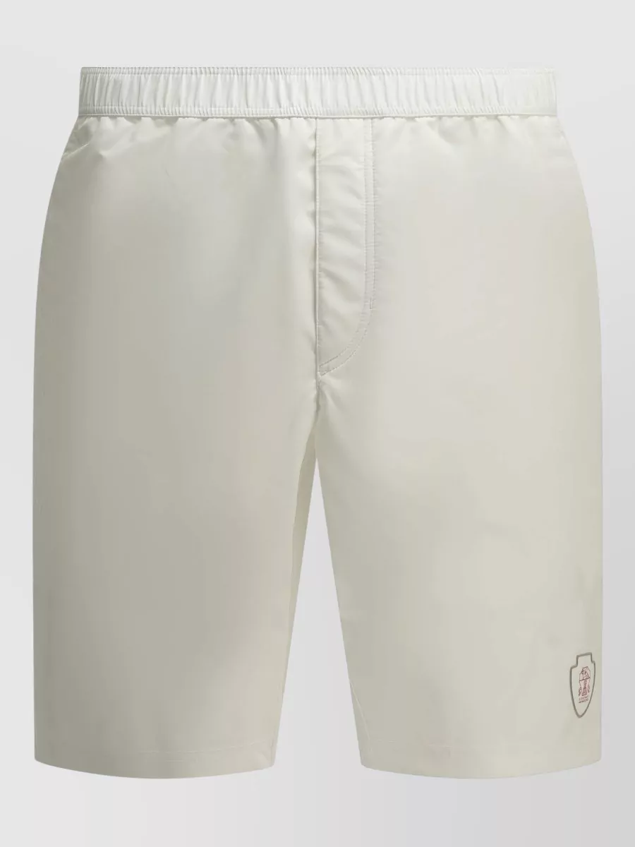 Brunello Cucinelli logo swimming trunks