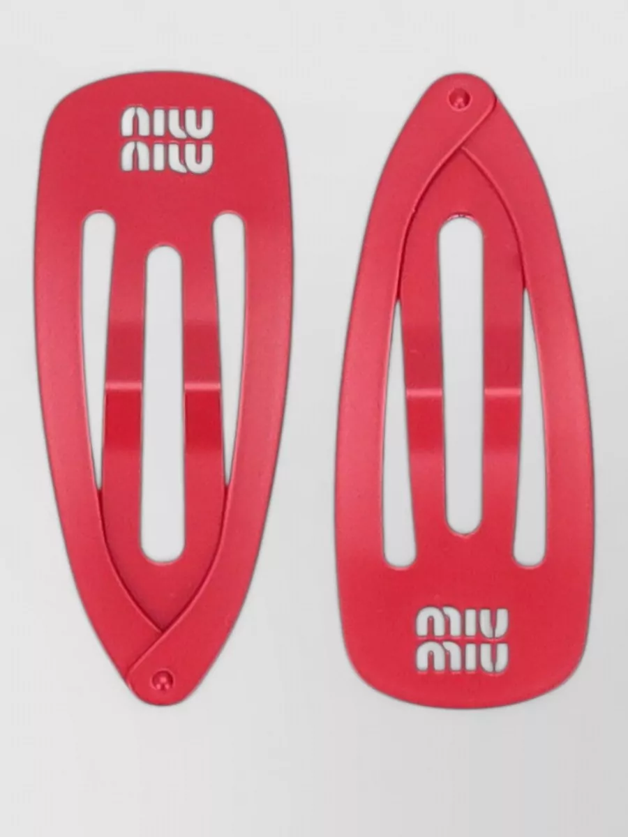 Miu Miu logo hair clip