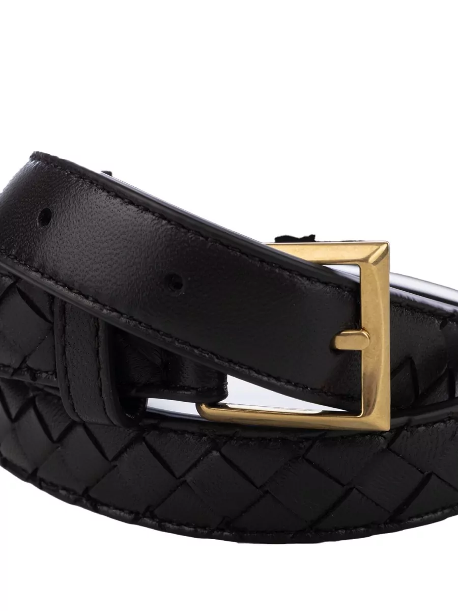 Bottega Veneta Leather Slim Belt