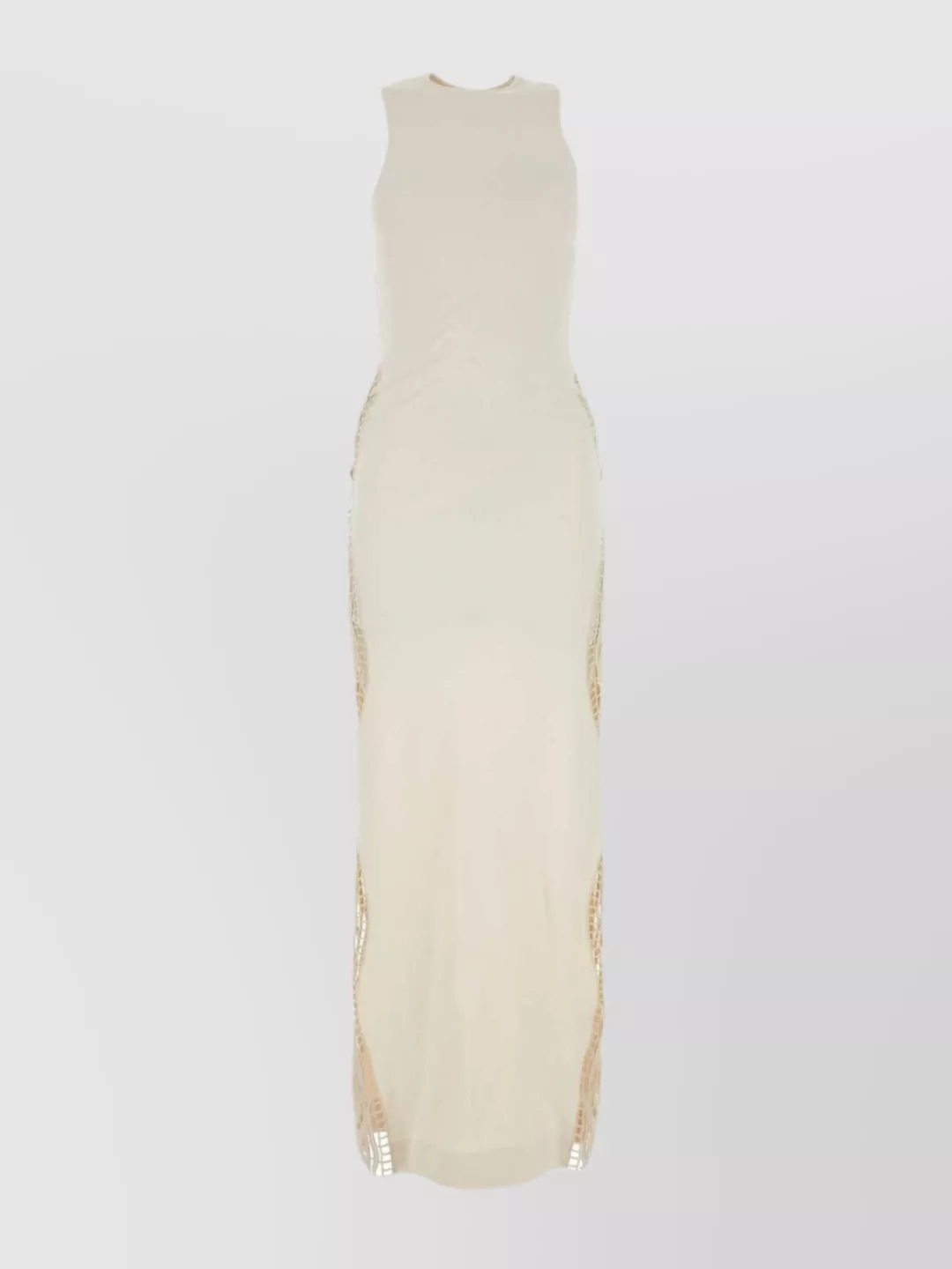 Shop Jil Sander Long Dress With Back Slit And Side Lace-up
