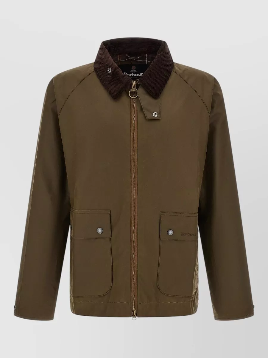 Barbour cotton short bedale single-breasted coat