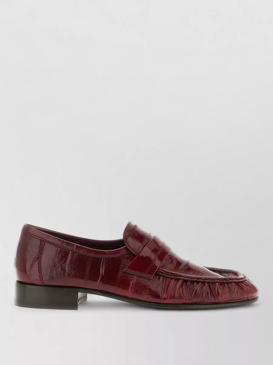 The Row Soft Leather Loafers Round Toe Detail