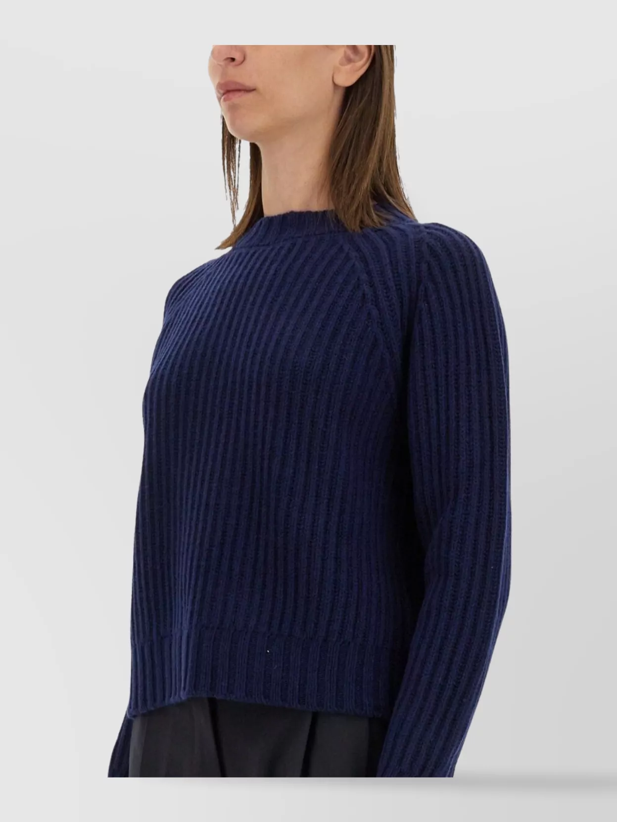 Aspesi Ribbed Wool Jersey With Modern Cropped Silhouette