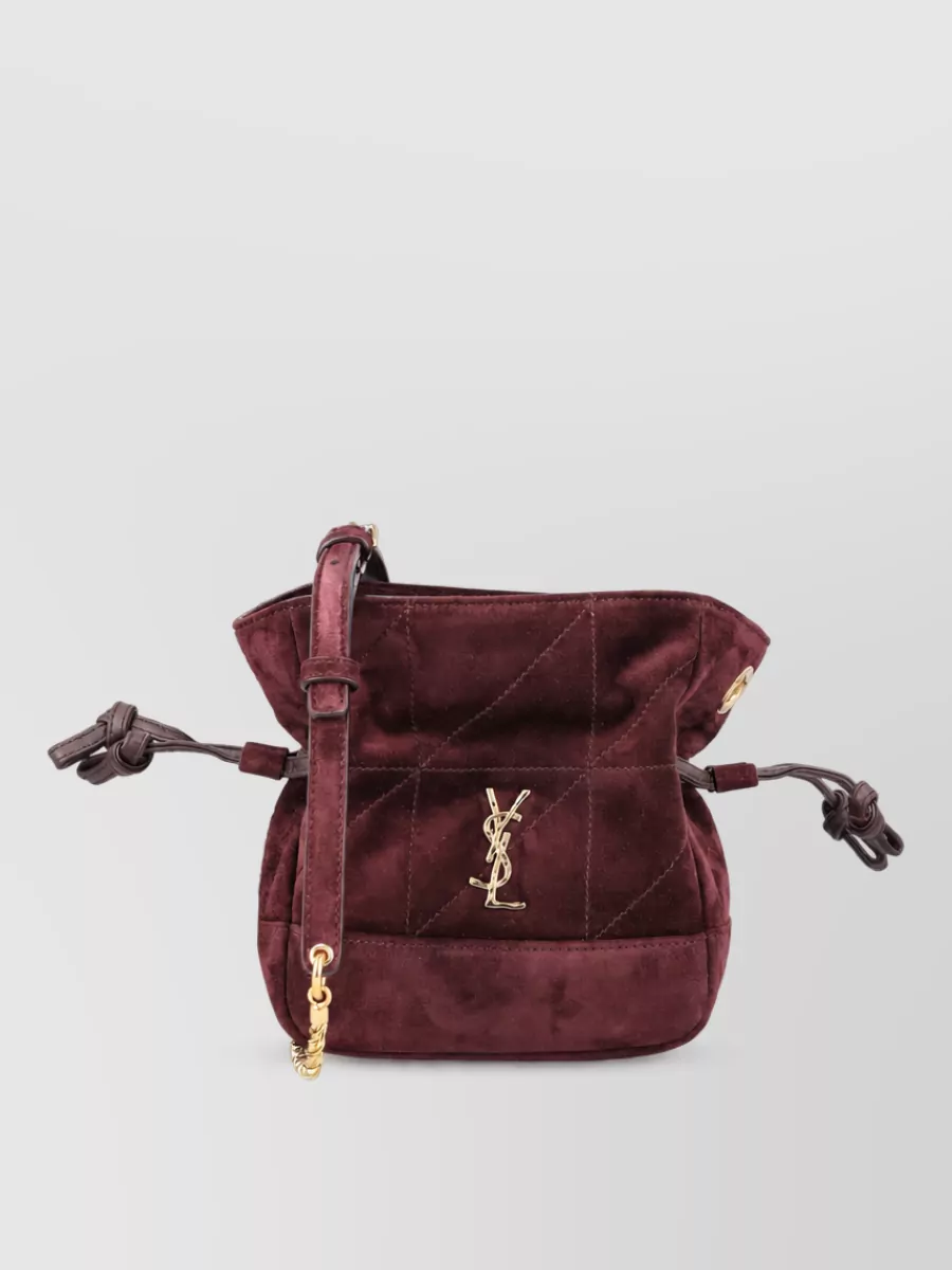 Saint Laurent na suede leather bucket bag
