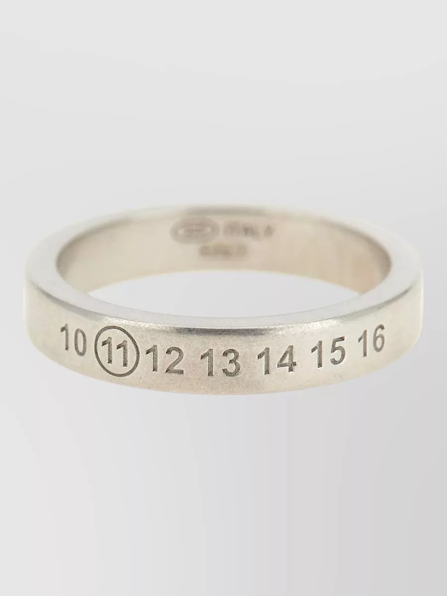 Maison Margiela silver numeric logo ring