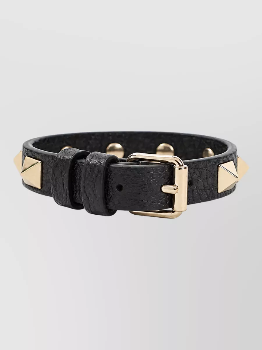 Valentino leather rockstud bracelet