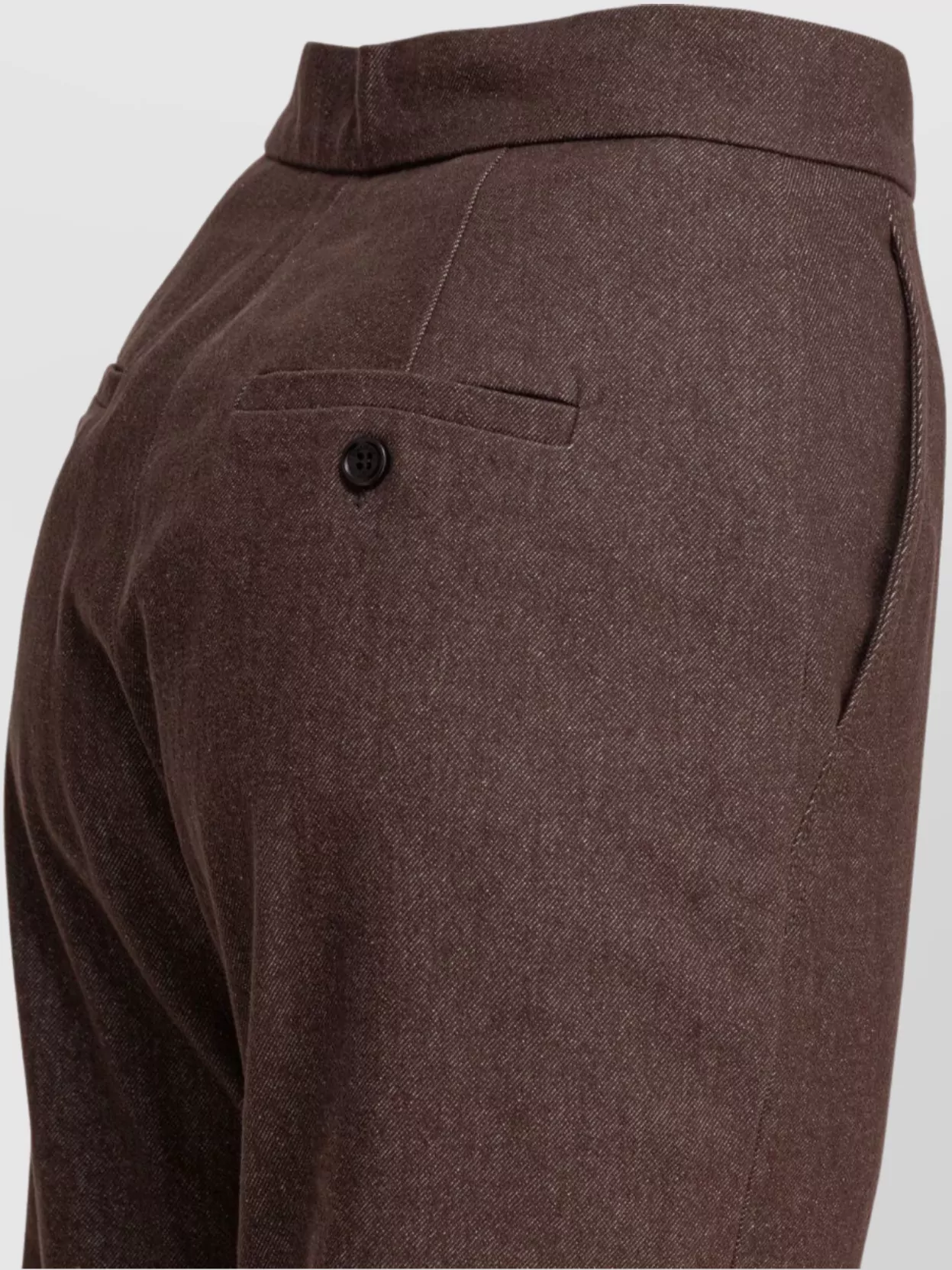 Max Mara Tailored Trousers With Belt Loops And Buttoned Back Pockets