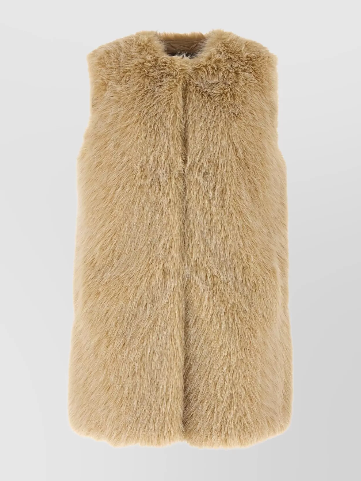 Herno Faux Fur Sleeveless Vest With Soft Texture