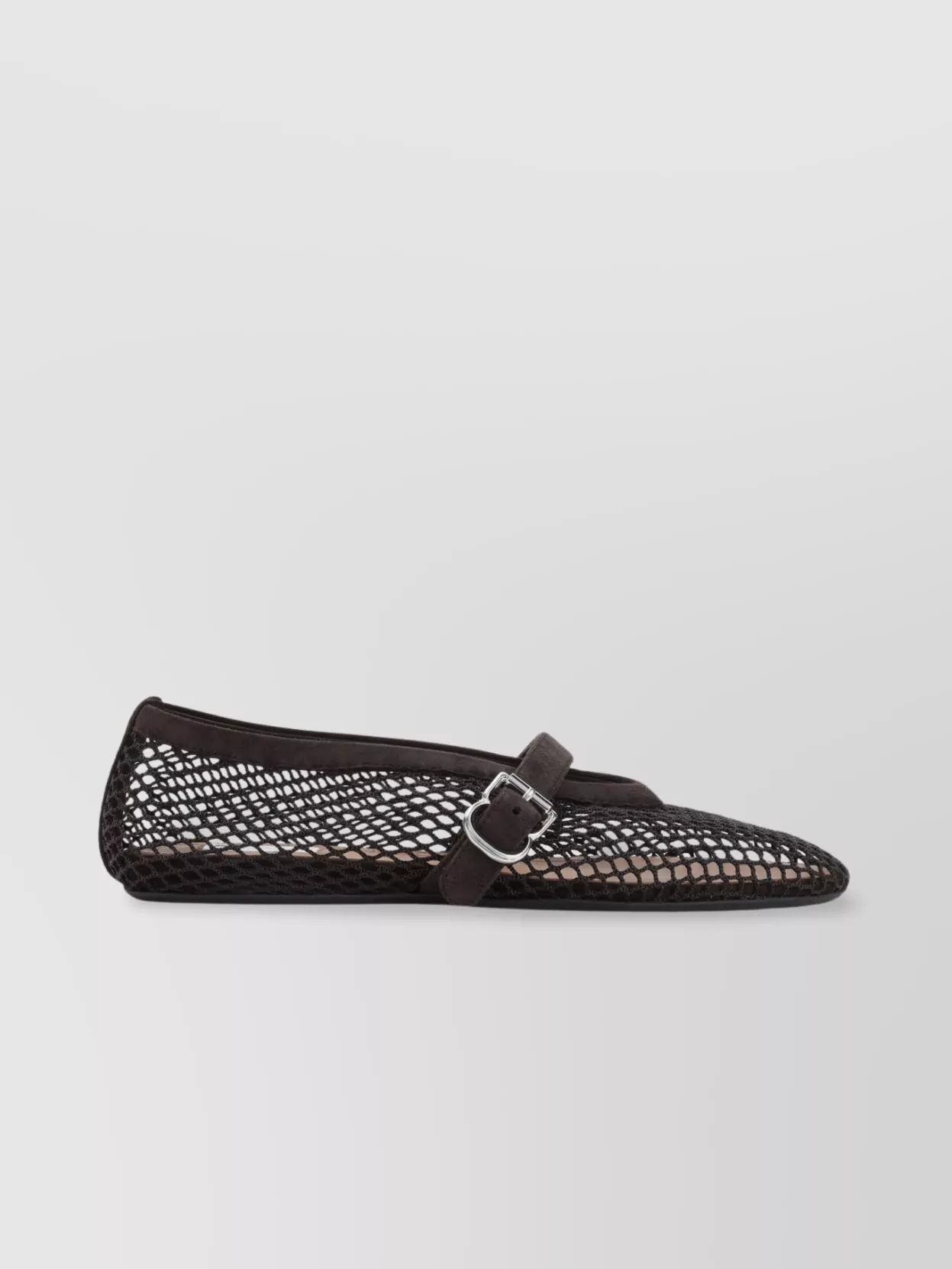 Alaïa leather fishnet ballerina shoes