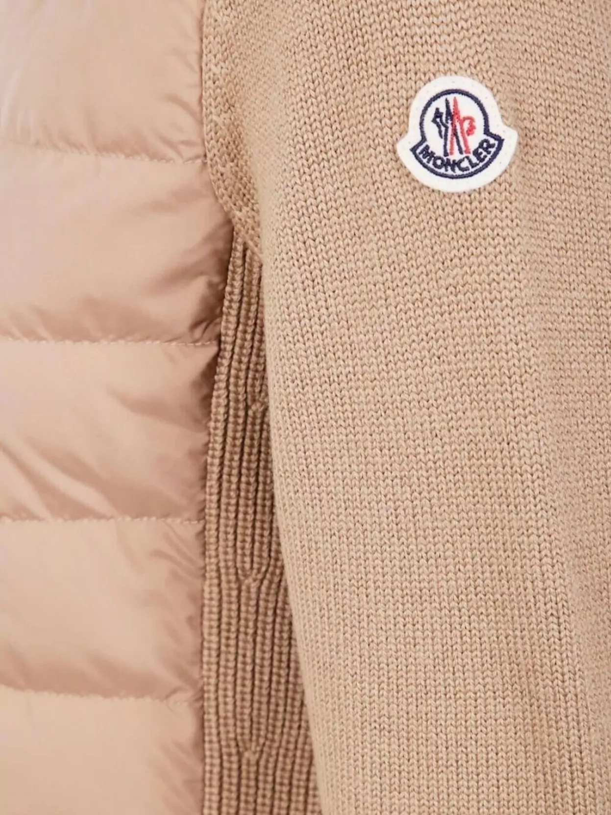 Moncler Quilted Wool Cardigan High Collar