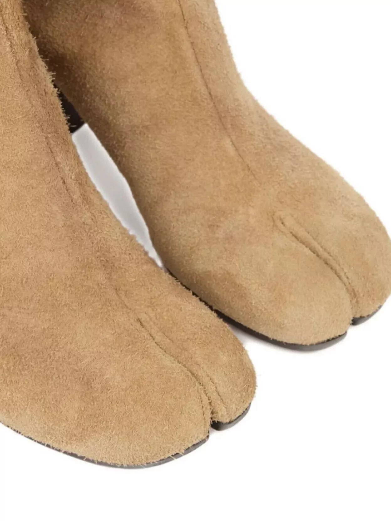 Maison Margiela Square Toe Suede Ankle Block Heel Boots