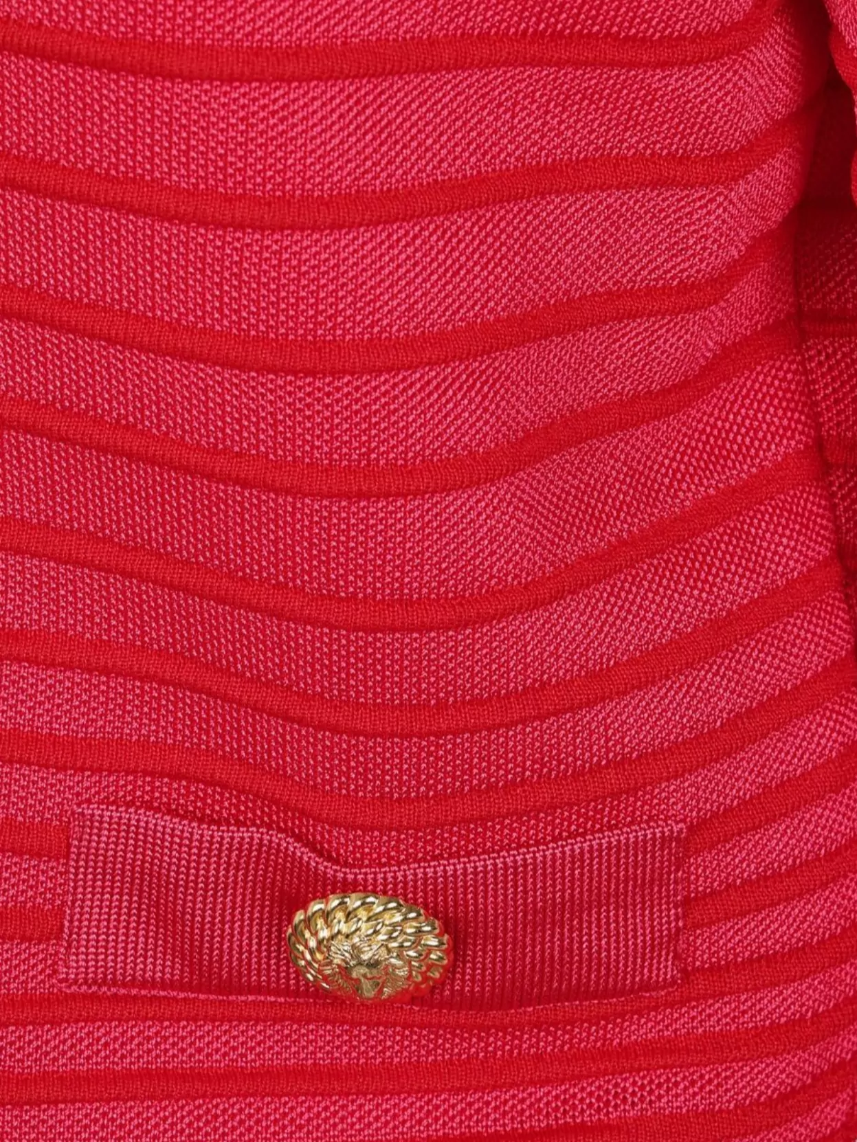 Balmain V-Neck Ribbed Knit Cardigan Pockets
