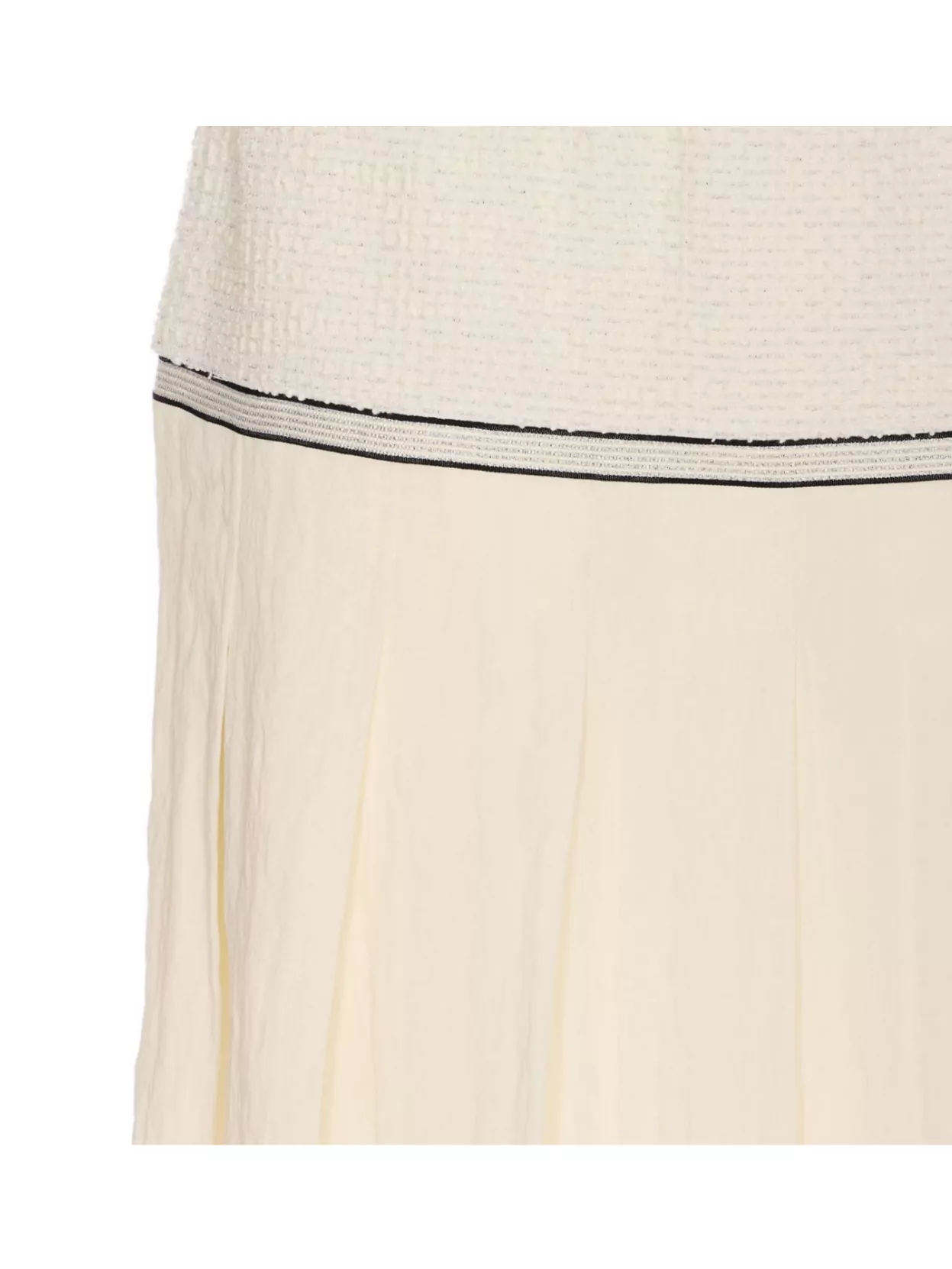 Liu •jo Flared Skirt With Contrast Trim And Pleated Design