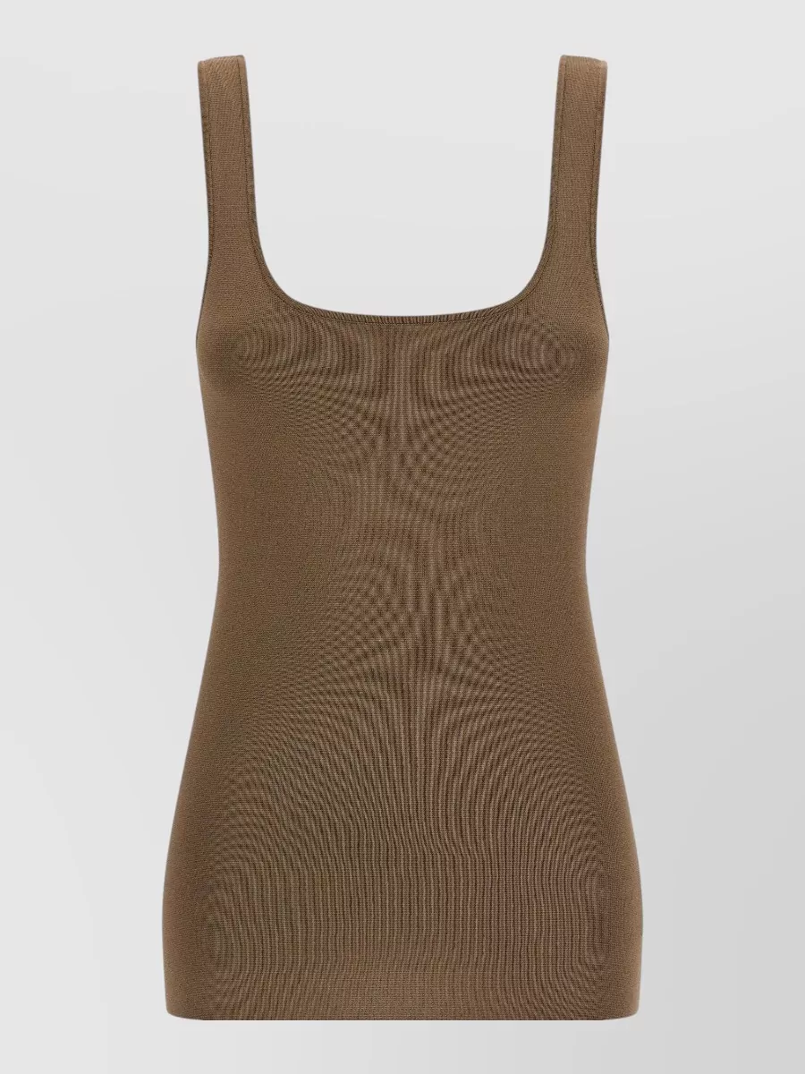 Entire Studios stretch viscose square neckline top