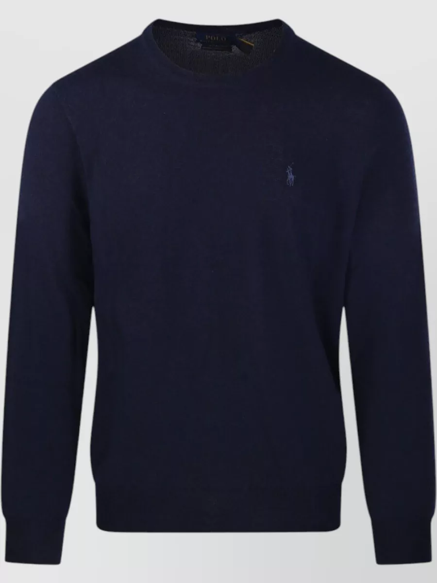 Ralph Lauren Wool Ribbed Crewneck Sweater