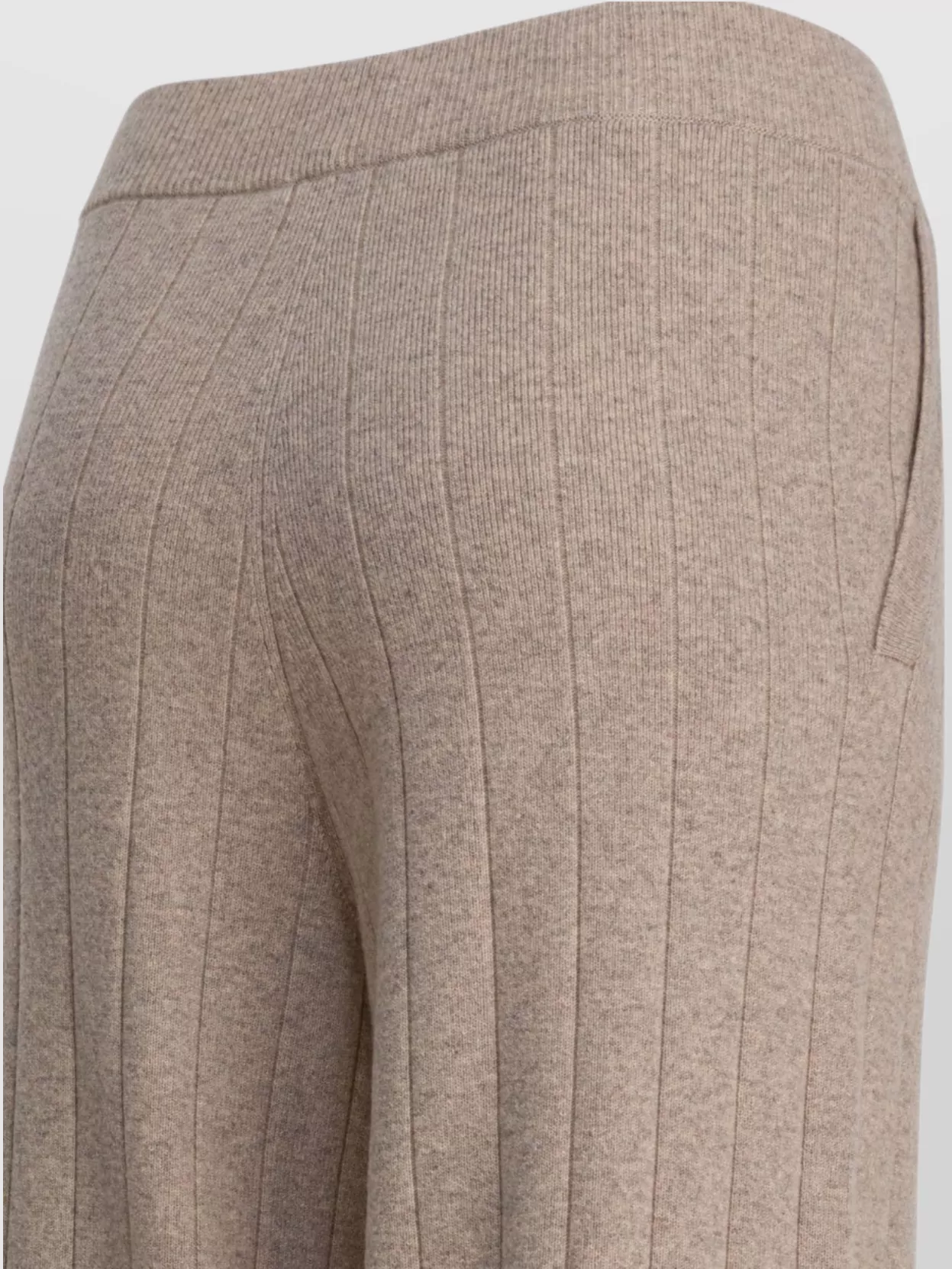 Max Mara Vertical Striped Trousers Elastic Waistband In Brown