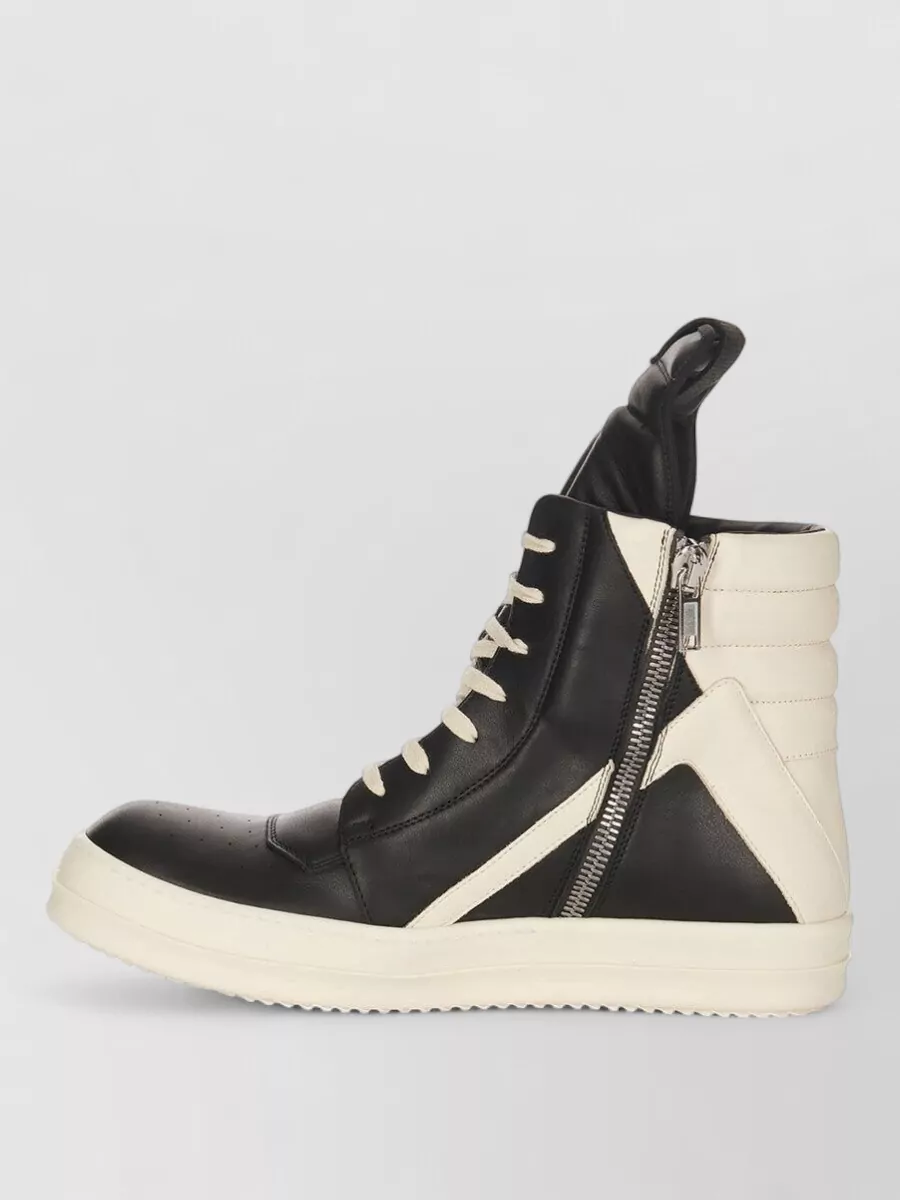 Rick Owens Leather Geobasket High-Top Sneakers