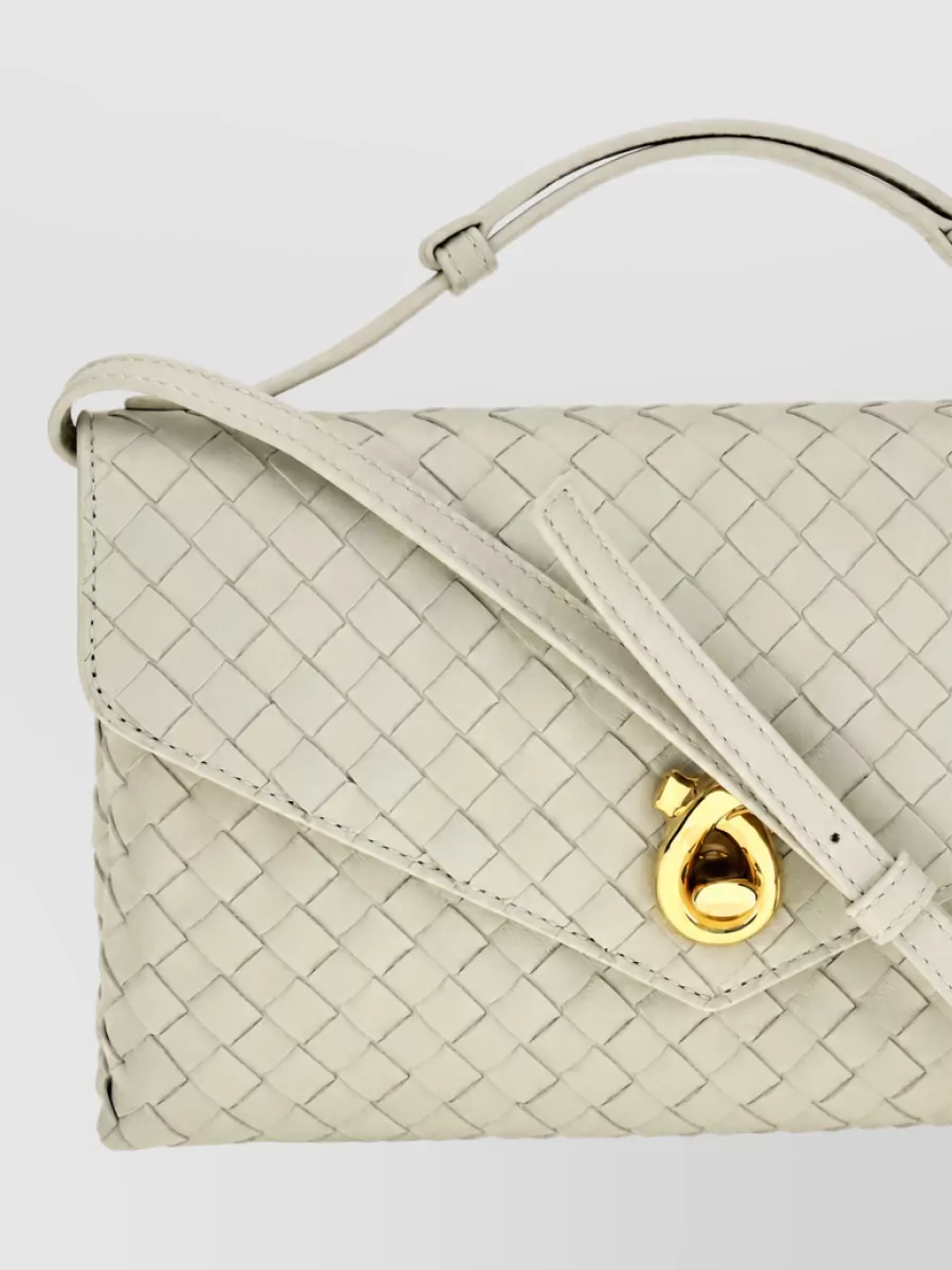 Bottega Veneta Knot Lock Lamb Leather Clutch Bag