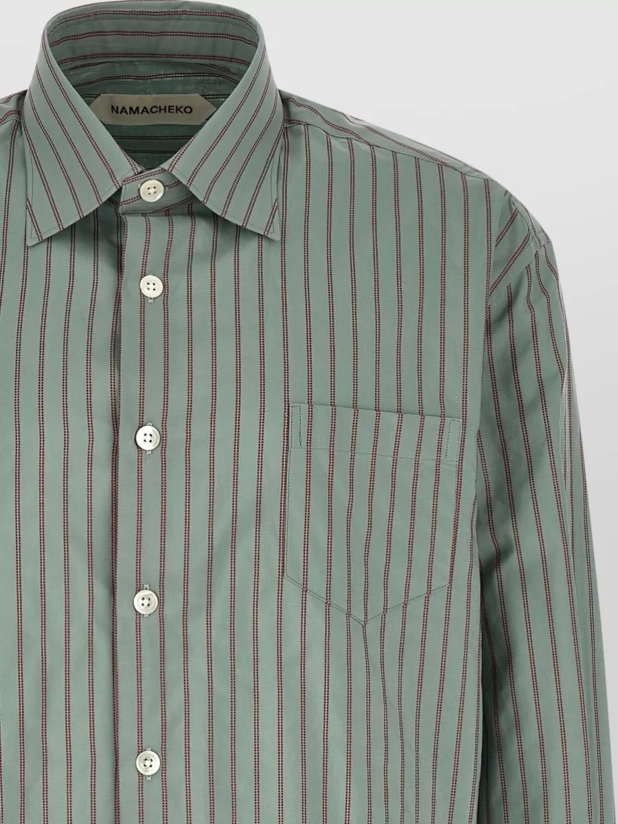 Namacheko Striped Cotton Long-Sleeve Shirt