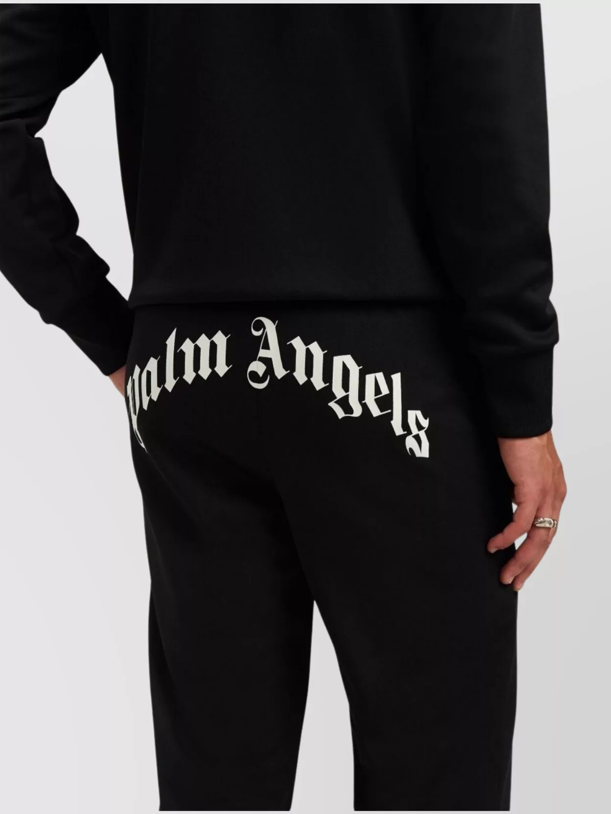 Palm Angels Trousers With Elasticated Waistband And Ribbed Cuffs