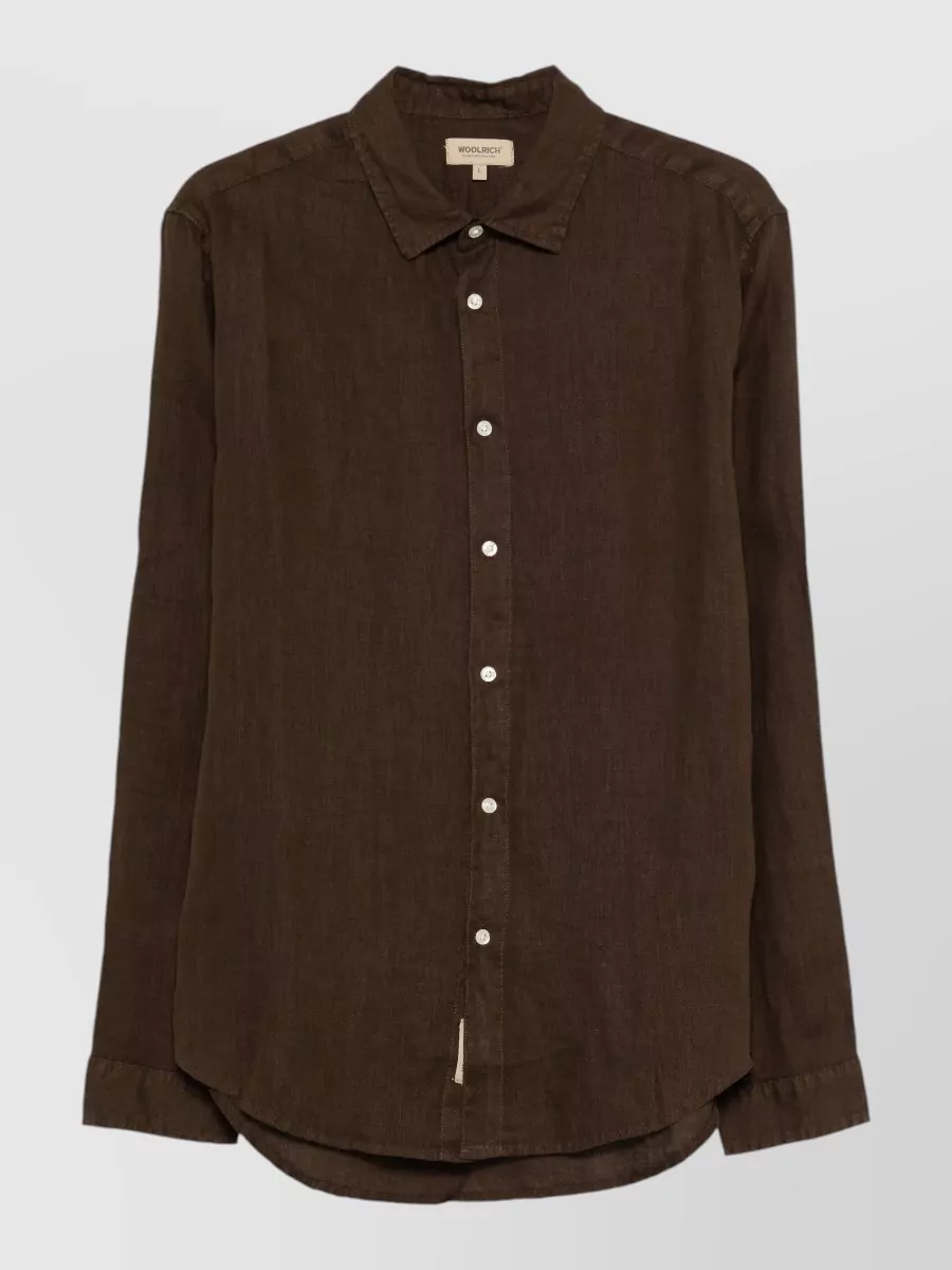 Woolrich linen long-sleeve shirt