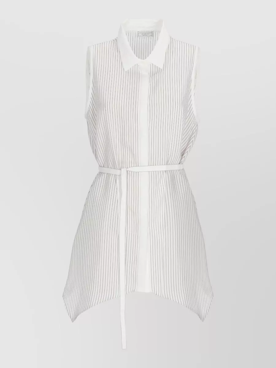 Peserico Silk Cotton Sleeveless Blouse
