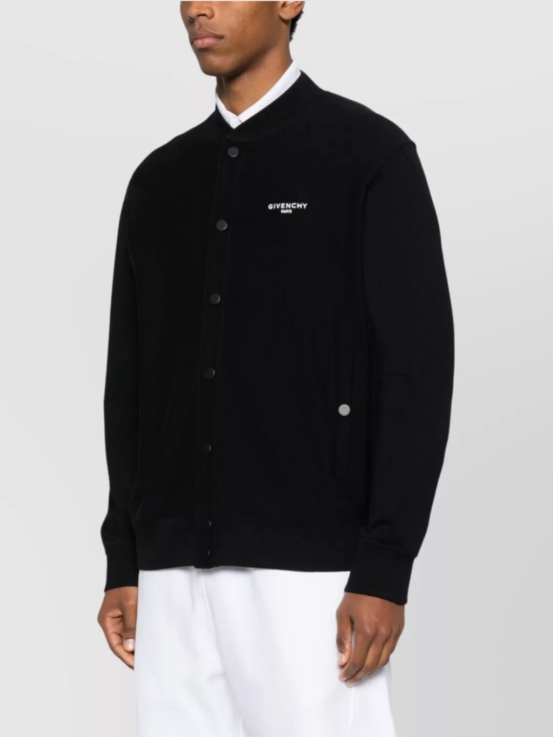 Givenchy Long Sleeve Cotton Cardigan With Front Pockets