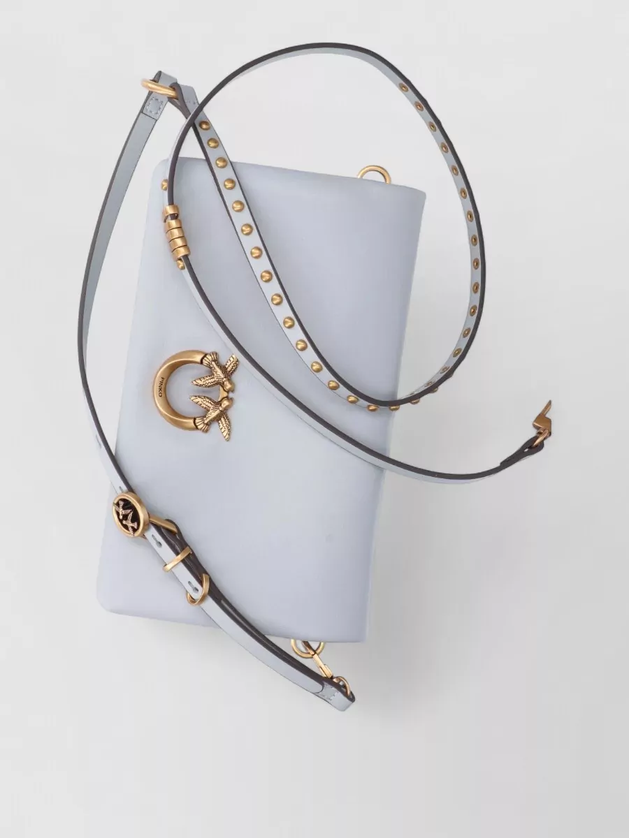 Pinko Love Bon Bon Leather Clutch Bag