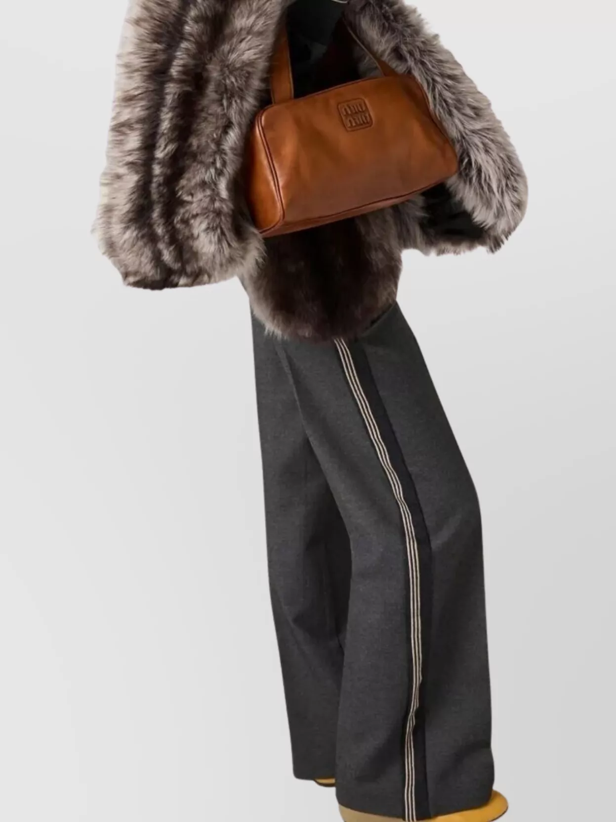 Miu Miu Knit Trousers With Side Stripe Detail