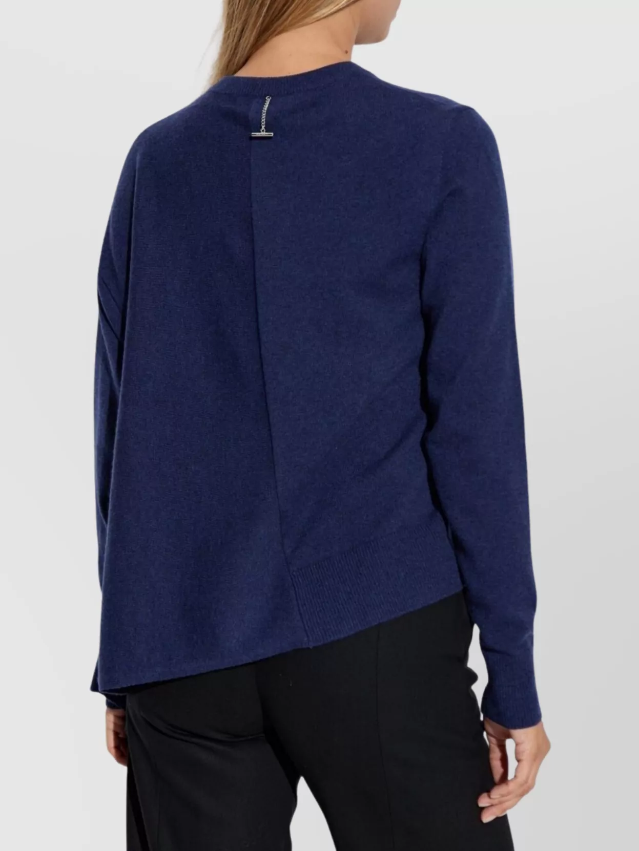 Alexander Mcqueen Asymmetric Hem Long Sleeve Knitwear Top