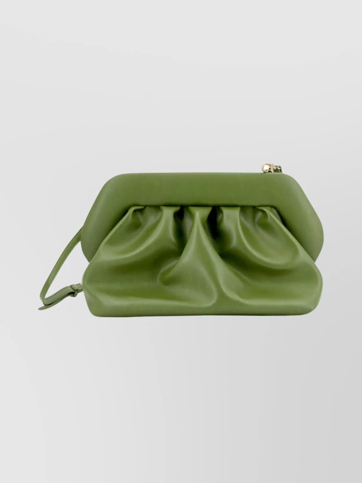 Themoirè Vegan Leather Shoulder Bag With Pleated Design