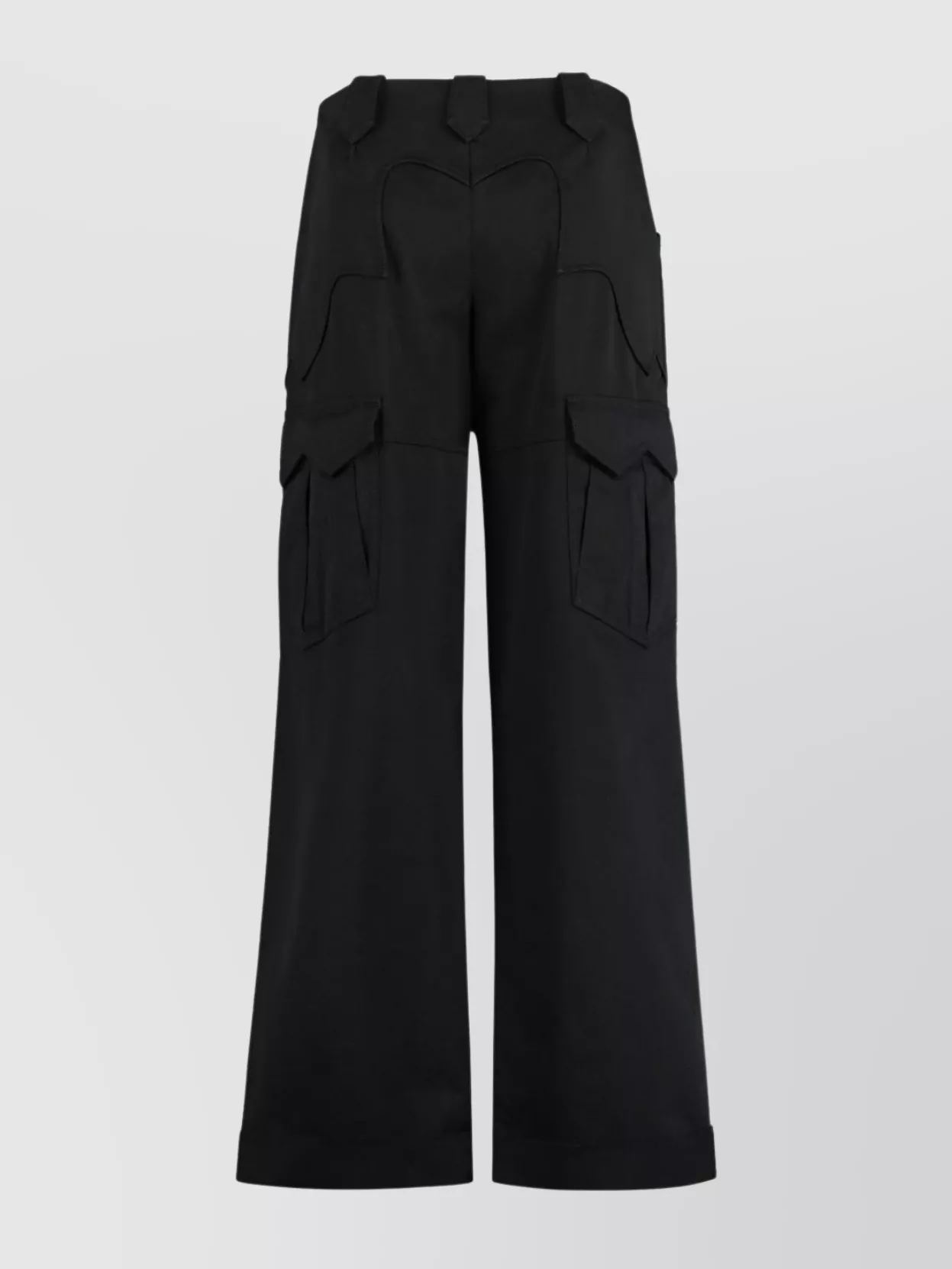 Tom Ford Cargo Trousers With Wide-Leg Design And Rolled-Up Cuff