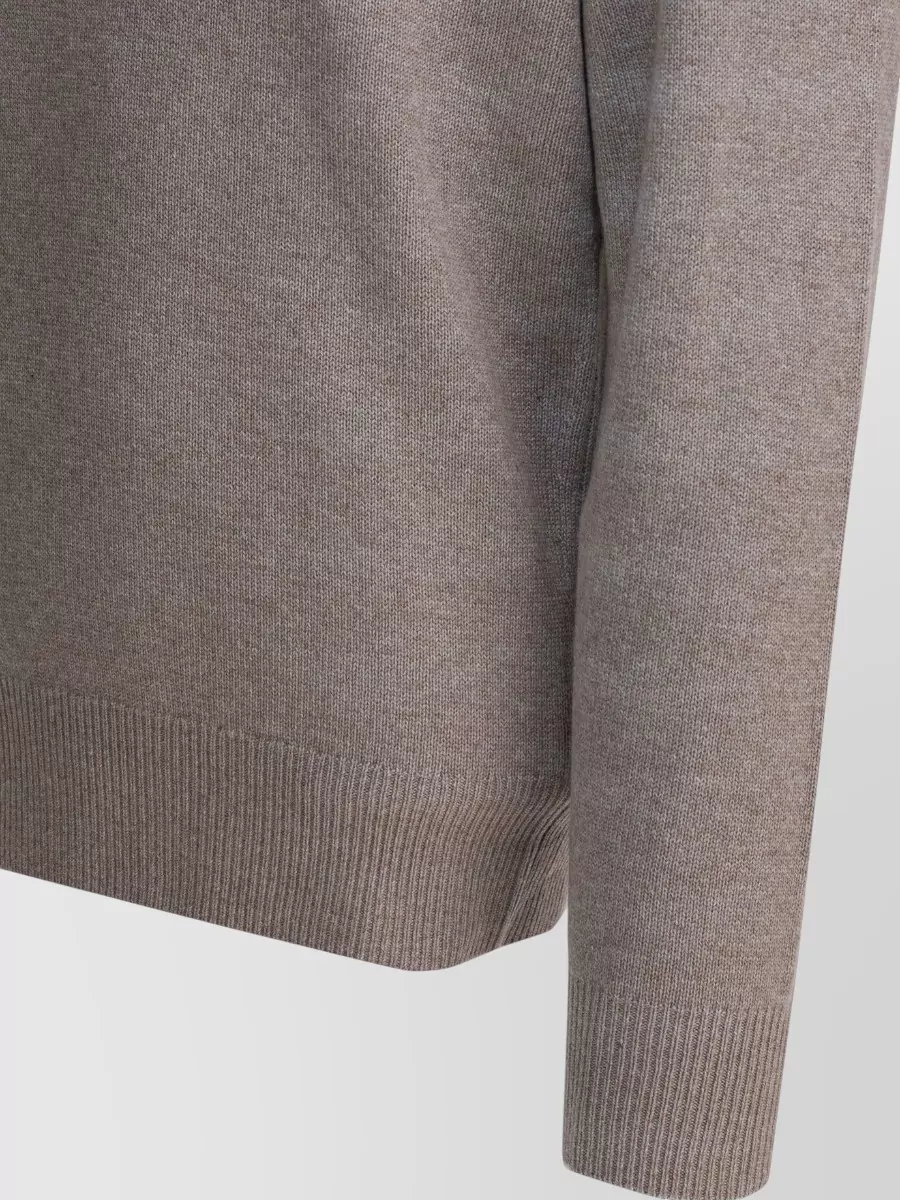 Brunello Cucinelli Turtleneck Long Sleeve Knitwear With Ribbed Cuffs And Hem