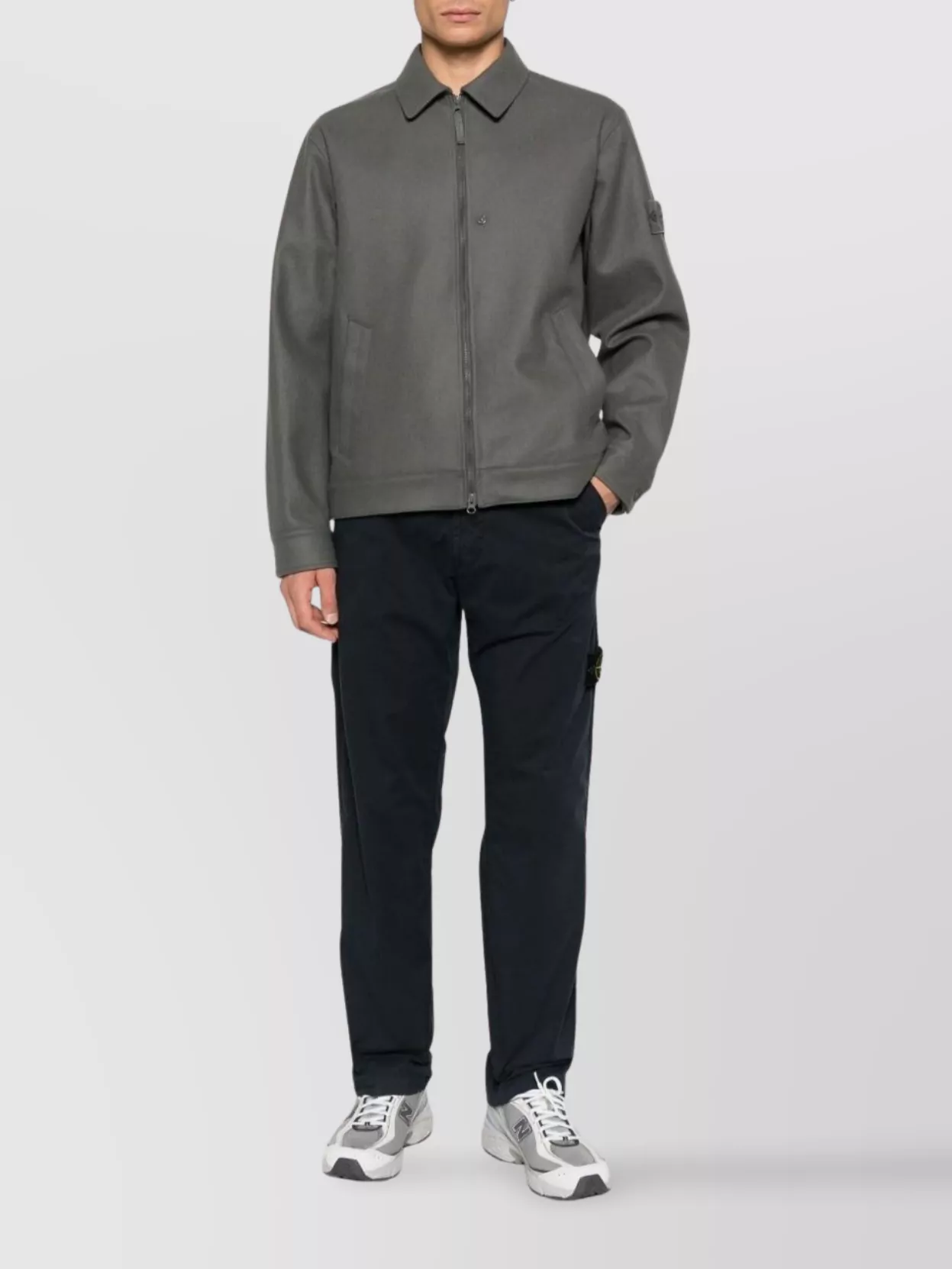 Stone Island Cargo Trousers With Logo And Pockets