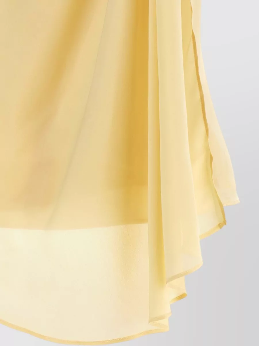 Rotate Birger Christensen Chiffon Asymmetric Draped Top