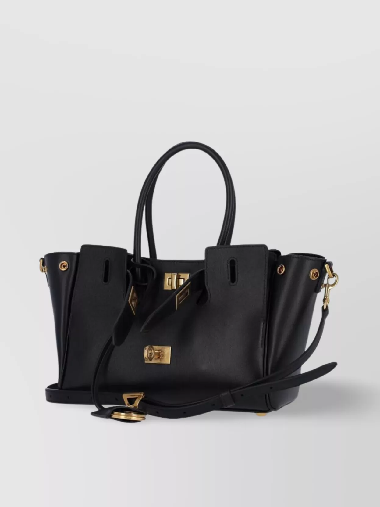 Balenciaga Structured Tote Bag Gold-Tone Hardware
