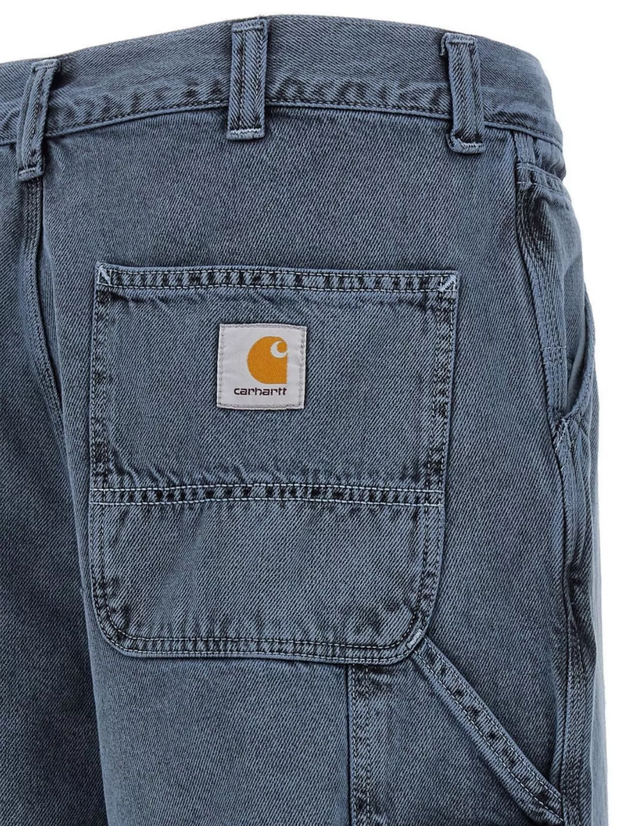 Carhartt 'looped Belt' Trousers With Multiple Pockets In Gray