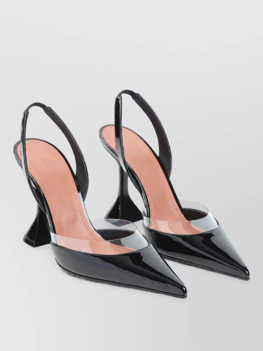 Amina Muaddi patent leather slingback mules