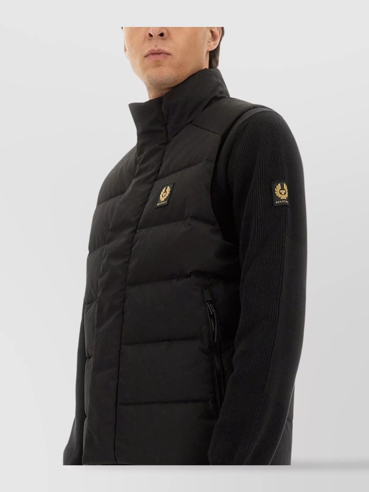 Belstaff High Neck Padded Sleeveless T-Shirt
