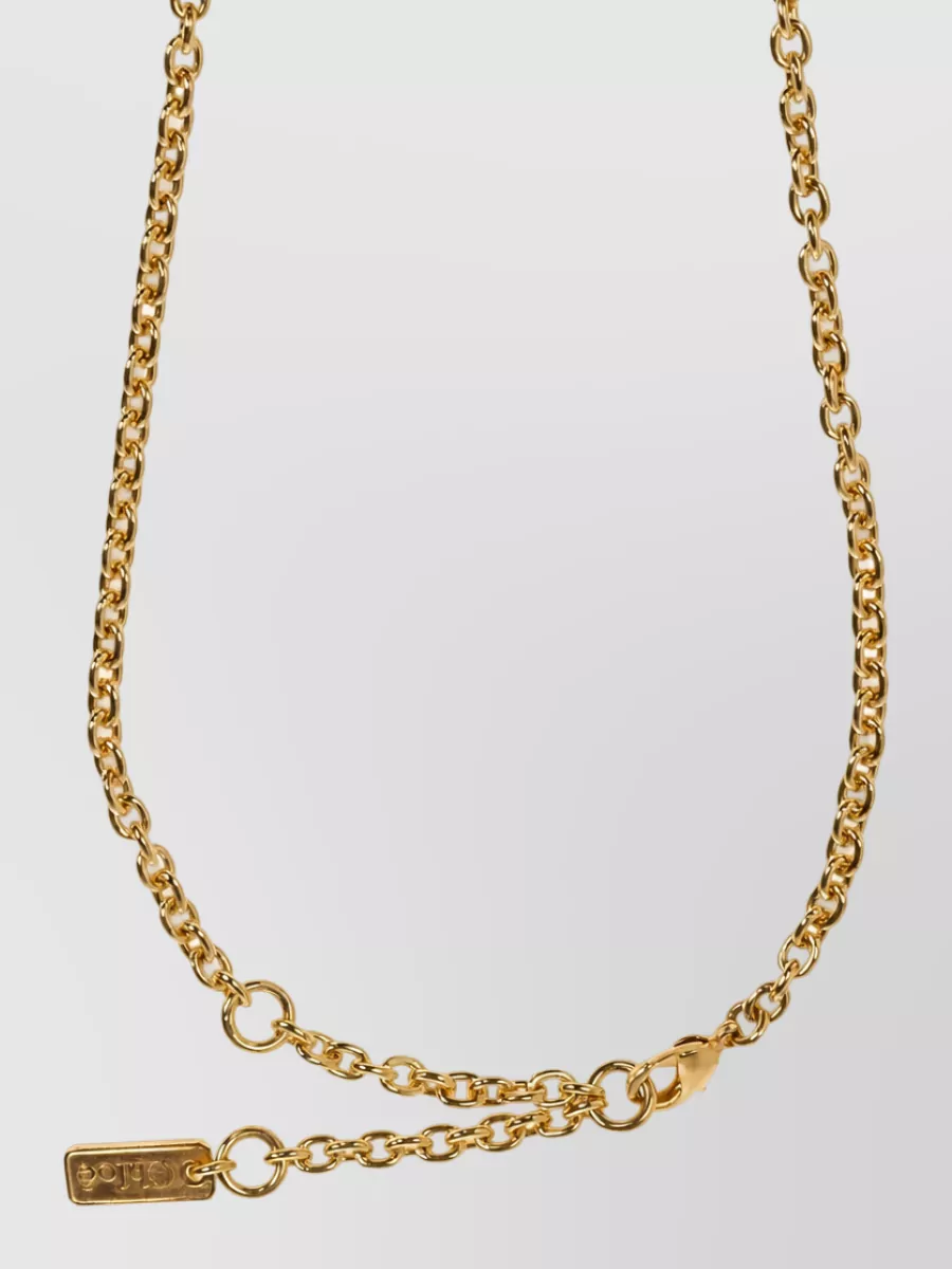 Chloé Brass Pendant Necklace