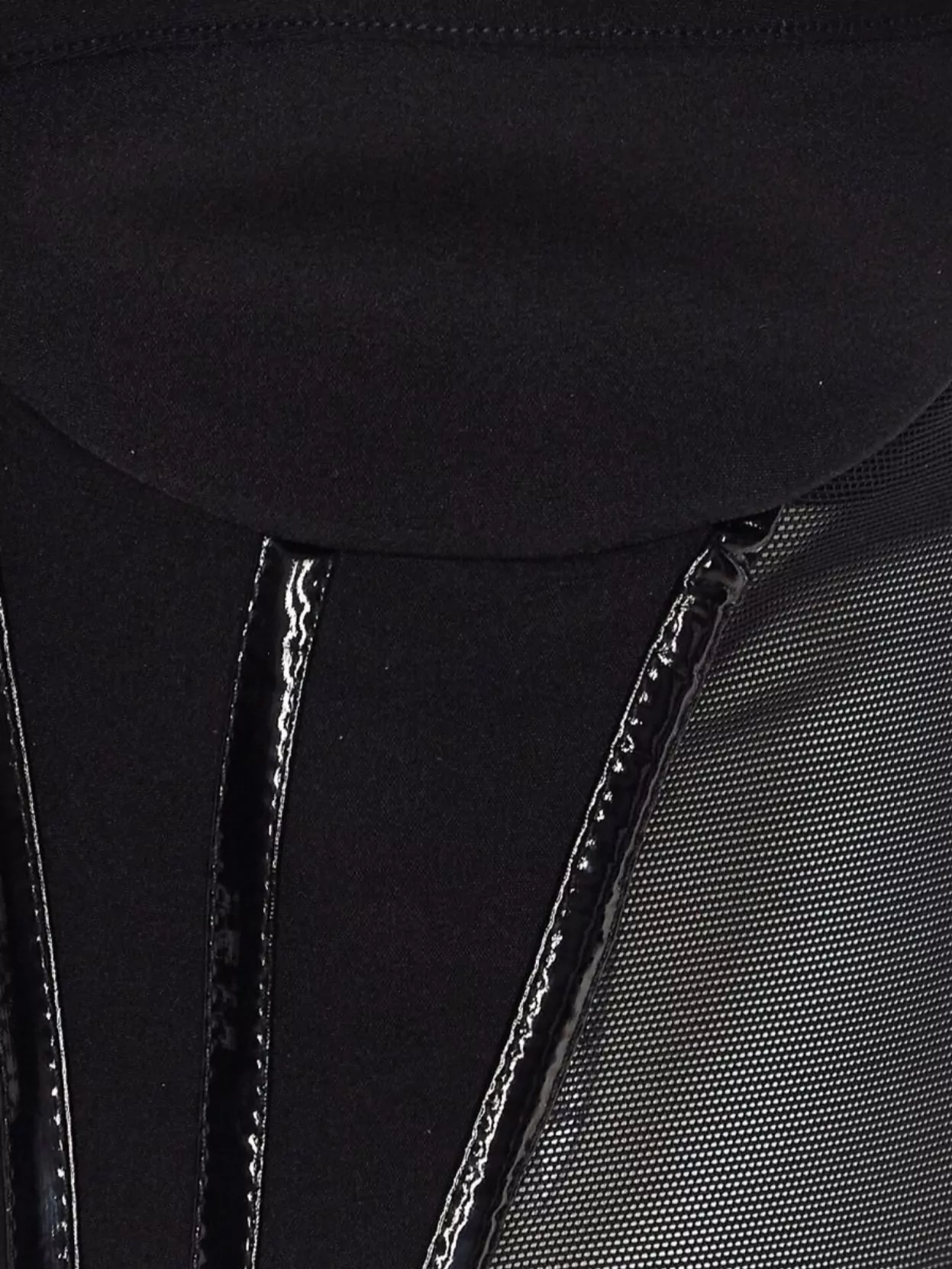 Elisabetta Franchi Sheer Corset Top Spaghetti Straps