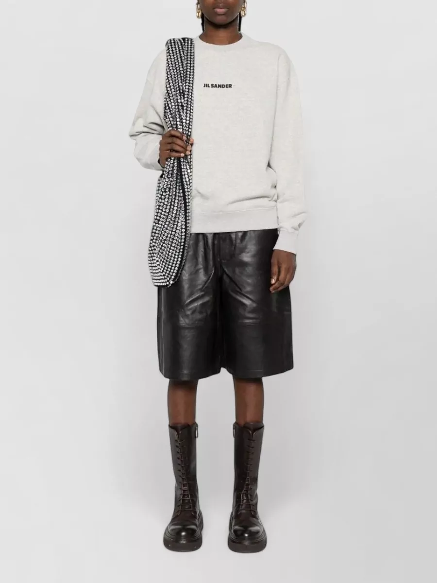 Jil Sander Plus Cotton Logo-Embroidered Crewneck Sweatshirt